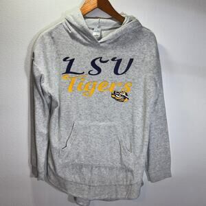 LSU Tigers Hoodie Women’s Small Gray Liv Casual Soft Pullover Sweatshirt